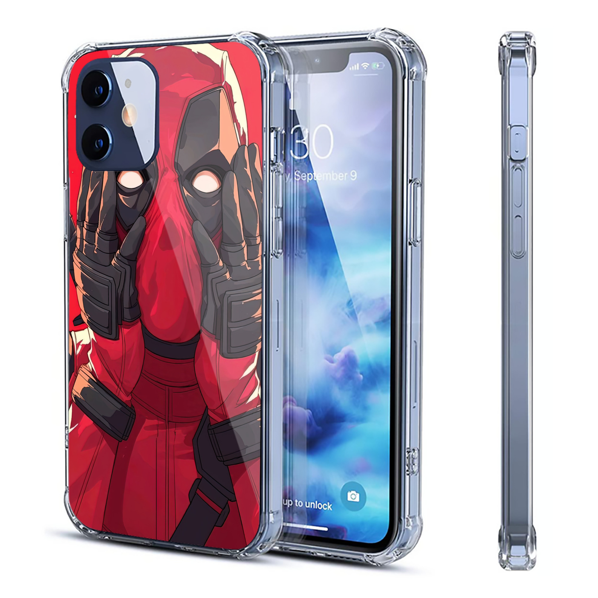 （画像用） Deadpool デッドプール 【iPhone 12シリーズ対応】透明スマホケース（クリアソフトケース）